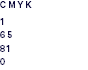 CMYK 1 65 81 0